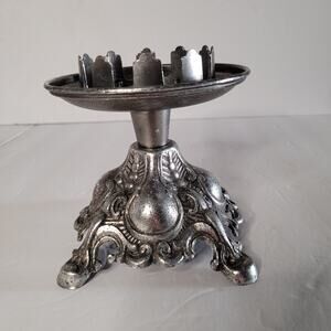 Charming Vintage Silver Candle Holder - Elegant Home Decor